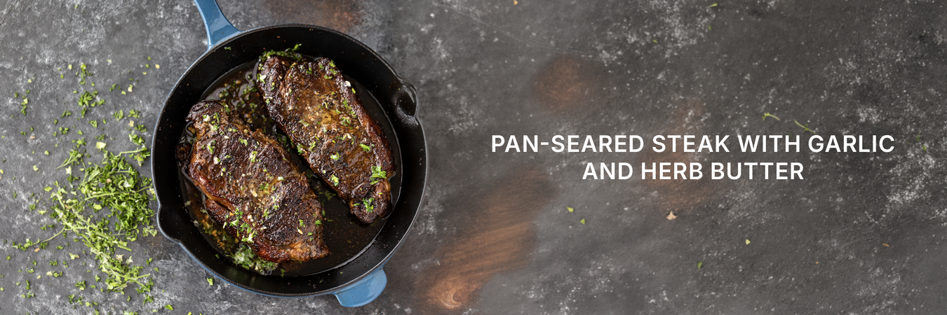 Pan-Seared Steak with Garlic & Herb Butter