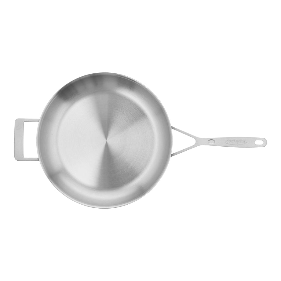 DEMEYERE Industry 5-Ply 12.5-inch Stainless Steel Fry Pan with Helper Handle