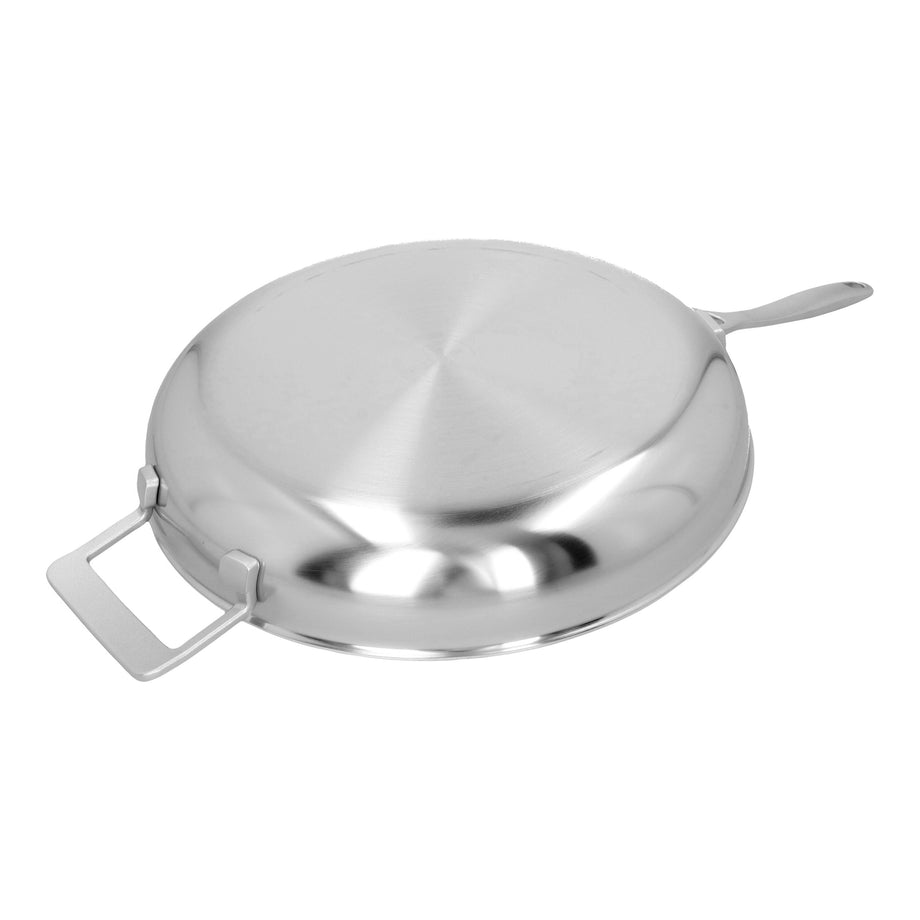 DEMEYERE Industry 5-Ply 12.5-inch Stainless Steel Fry Pan with Helper Handle