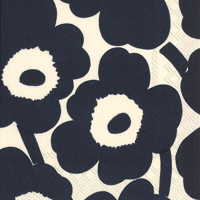 Marimekko Paper Lunch Napkin - Unikko Dark Blue Nature