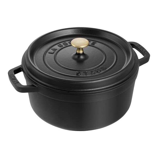 Cocotte ronde en fonte STAUB 5,25 L - Noir