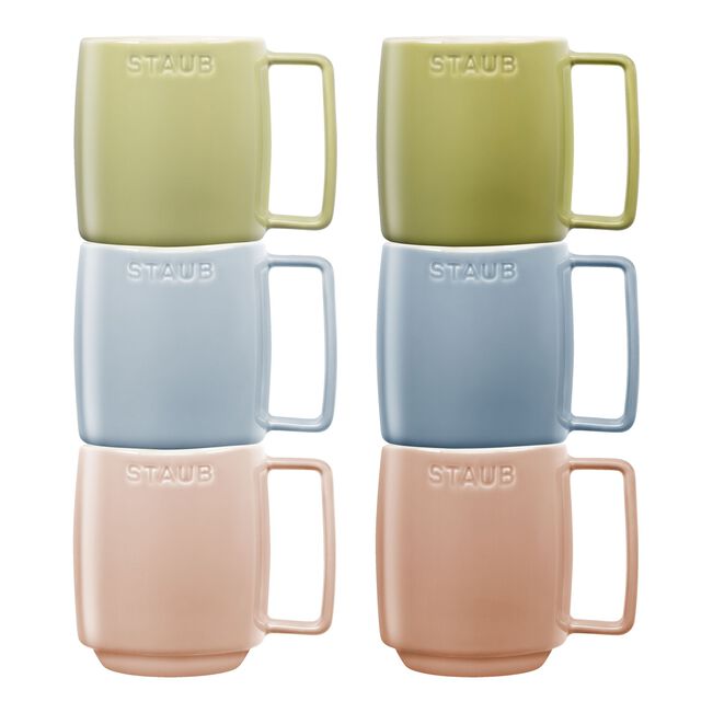 STAUB Ceramique Macaron Mug Set of 6 / 350ml Mixed Colors