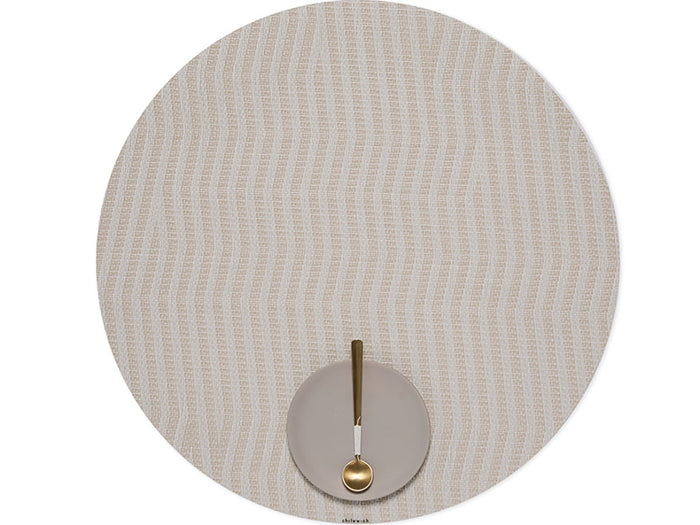 Chilewich Table Mats - Dune / Canvas Round