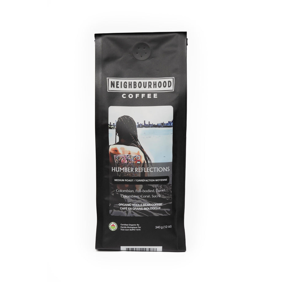 Café Quartier Humber Reflets Torréfaction Moyenne | 100 % Biologique, Arabica de Qualité Supérieure 340 g / Grain Entier