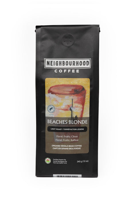 Neighbourhood Coffee Beaches Blond - Light Roast | 100% Organic, Premium Arabica  340g / Ground