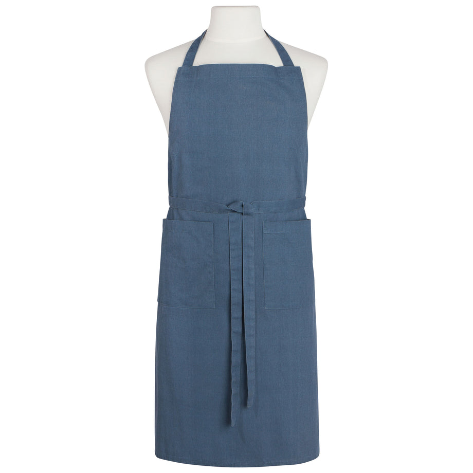 Tablier Danica en toile stonewash - Bleu minuit