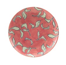 Hazel Mazel Round Hand-Painted Stoneware Plate with Wax Relie 8" / 4 Color Options