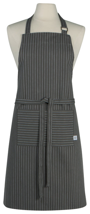 Now Designs Pinstripe Chef's Apron- Granite Gray