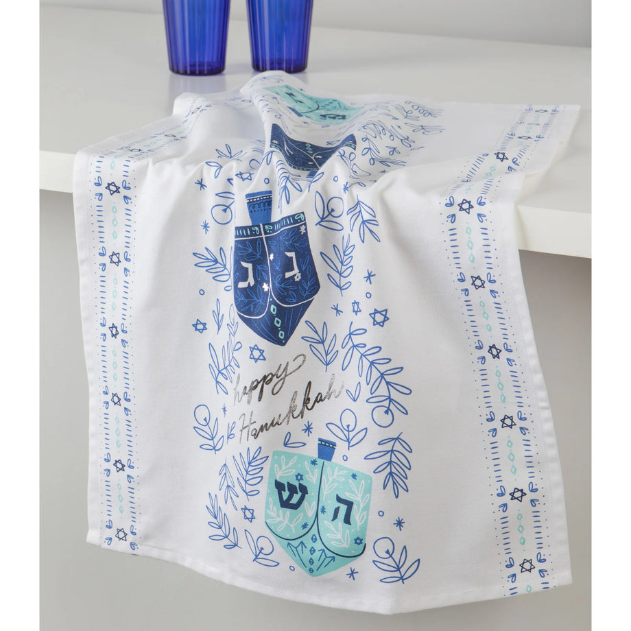 Danica Dishtowel - Dreidels Hanukkah