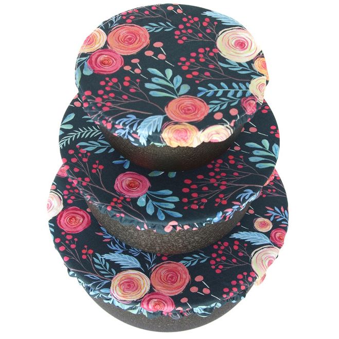 Ensemble de 3 couvercles pour bols Fenigo Colibri - Roses