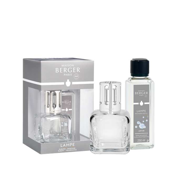 Coffret cadeau lampe cube de glace transparent Maison Berger + 250 ml - Très neutre