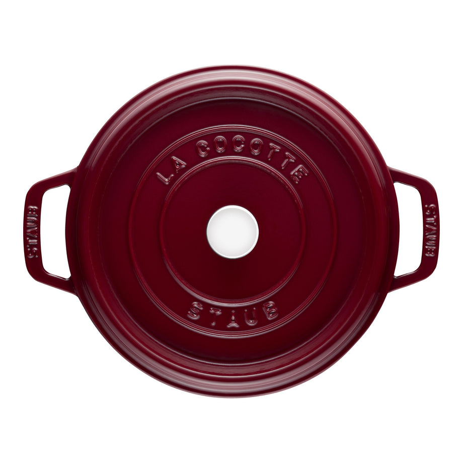STAUB La Cocotte 3.7 L Cast Iron Round Cocotte, Bordeaux