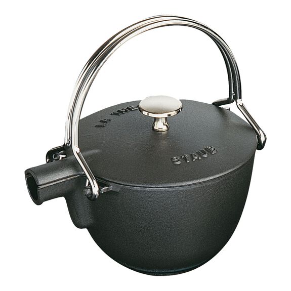 STAUB Stovetop Cast Iron Tea Pot & Kettle - Black - Floor Model