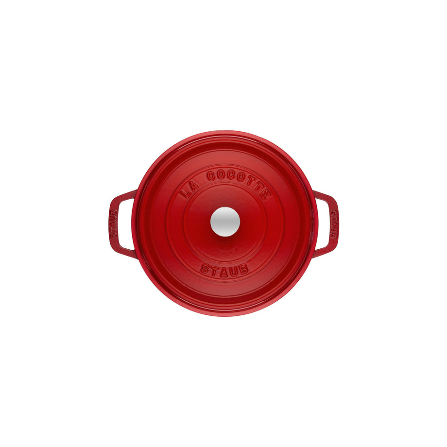 STAUB La Cocotte 8.4 L Cast Iron Round Cocotte, Cherry