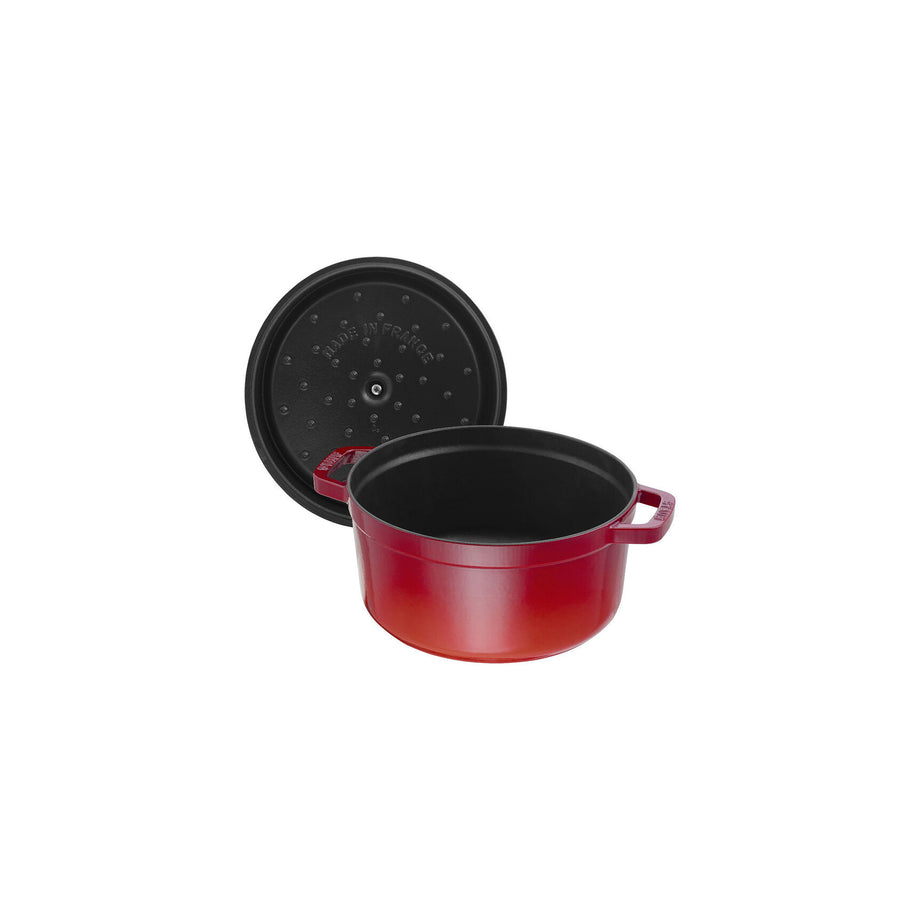 STAUB Cast Iron Round Cocotte  6.75L - Cherry