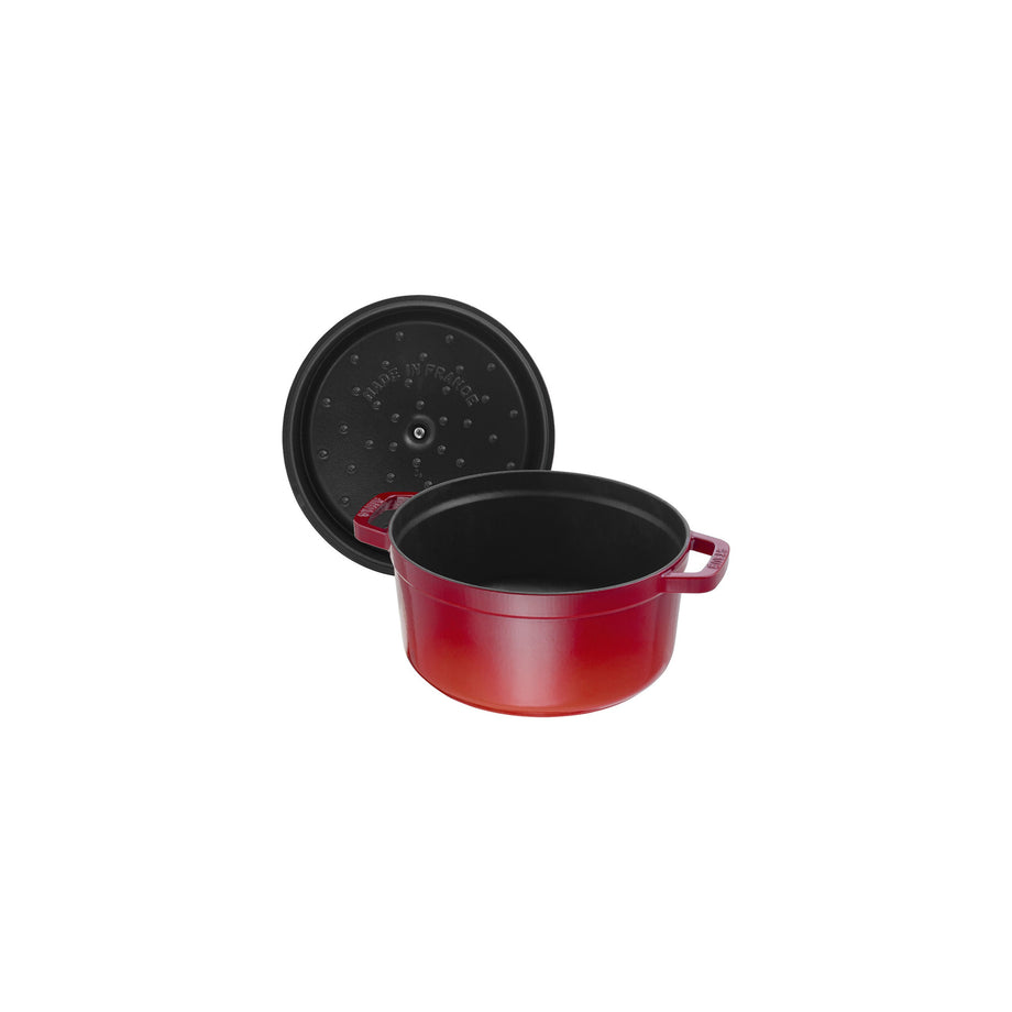 STAUB La Cocotte 8.4 L Cast Iron Round Cocotte, Cherry