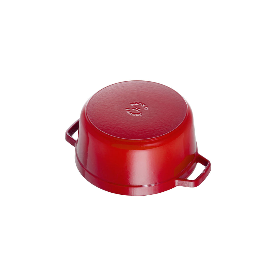 STAUB La Cocotte 8.4 L Cast Iron Round Cocotte, Cherry