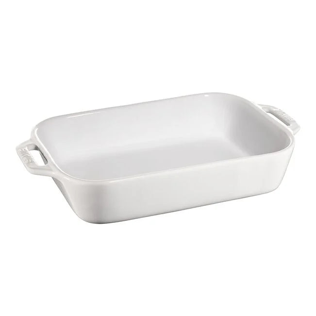 STAUB Ceramic Rectangular Ovenware Dish - 2.4L / White