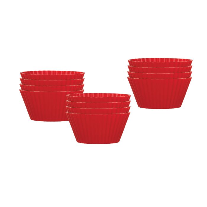 Mrs. Anderson's Baking Silicone Muffin Cups Red, Set of 12