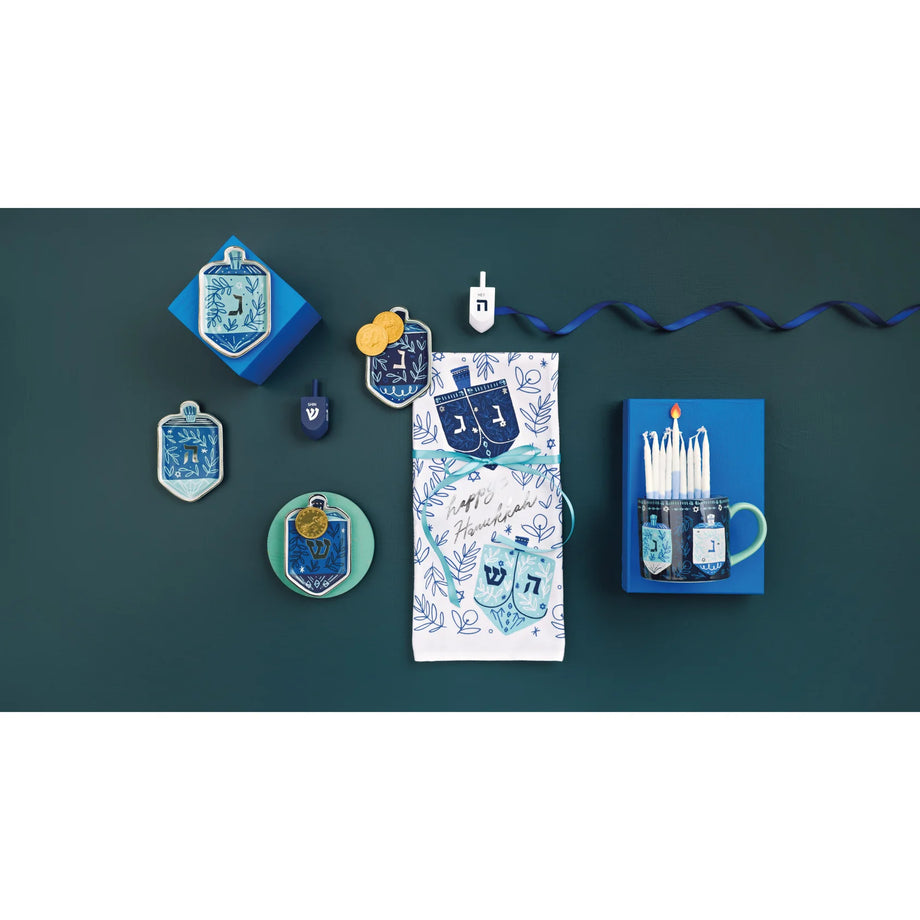 Danica Dishtowel - Dreidels Hanukkah