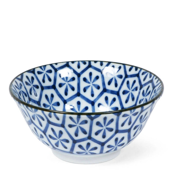 Miya Monyou Blue Don Hexagon Bowl - 6" / 2.75"