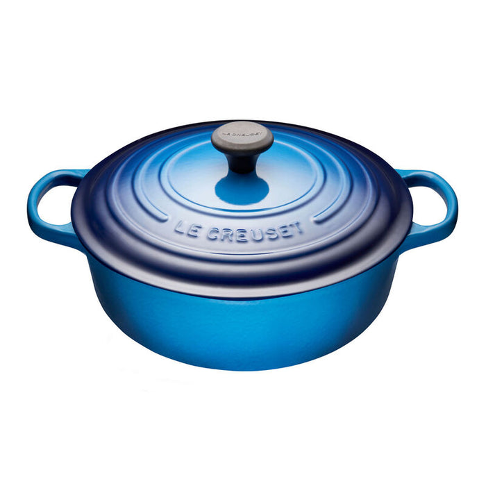 Le Creuset 6.2L Shallow Round Dutch Oven - Blueberry