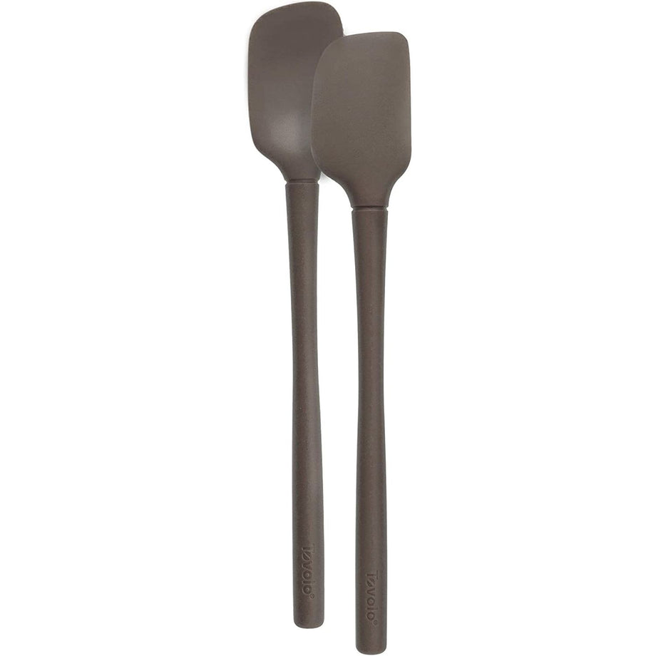 Tovolo Flex-Core All Silicone Mini Spatula & Spoonula Set - Oyster Grey
