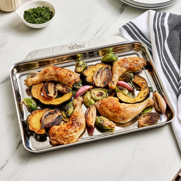 All-Clad Stainless Steel Quarter Sheet Pan – 9 × 12.5"