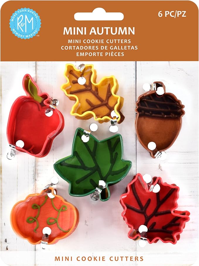 R&M Mini Autumn Cookie Cutters - set of 6