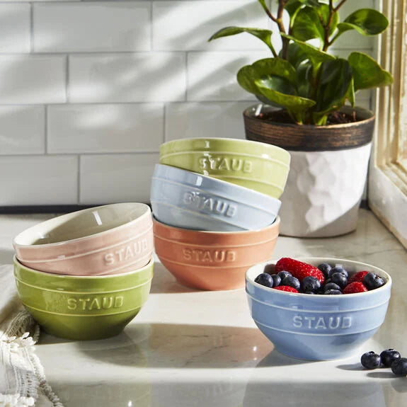 STAUB 6 Piece Ceramic Macarons Coloured Bowl Set - 12cm