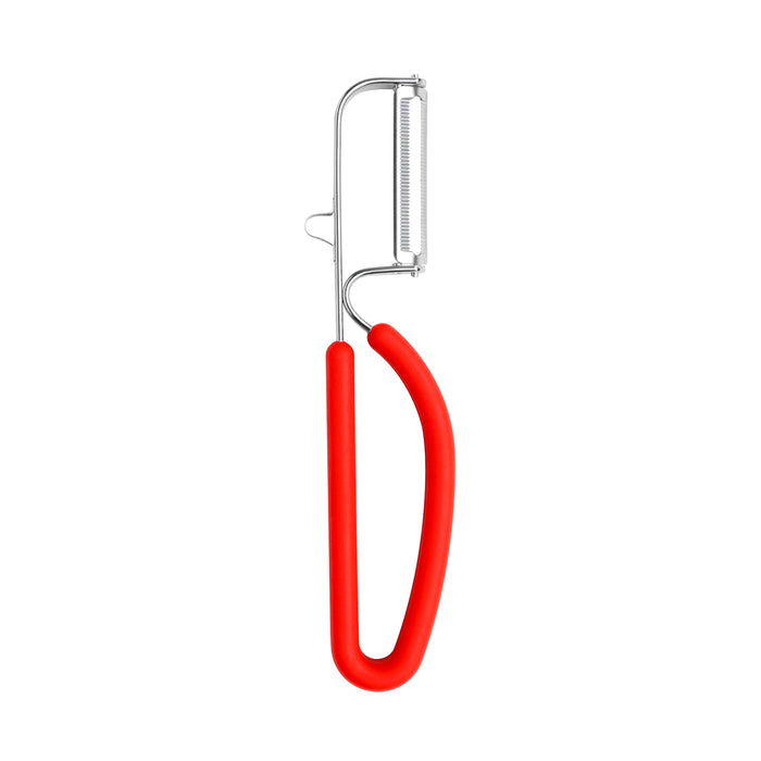 Dual Serrated Blade Peeler - Red