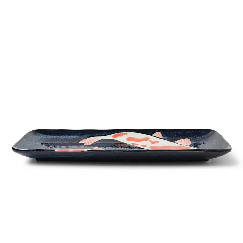 Miya Namako Koi Rectangle Plate - 11.5"