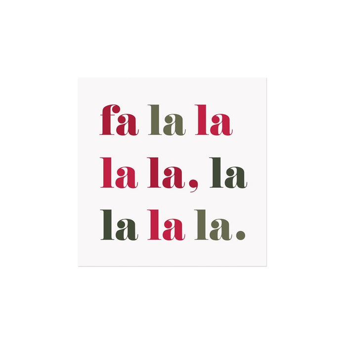 Harman Festive Paper Cocktail Napkins - Fa La La