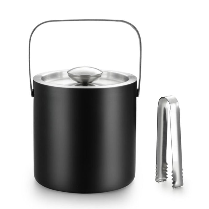 Natural Living Opera Stainless Steel Ice Bucket, Black