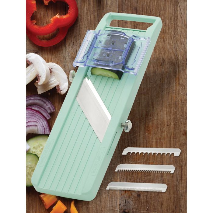 Benriner Mandoline Slicer with 4 Blades - Mint