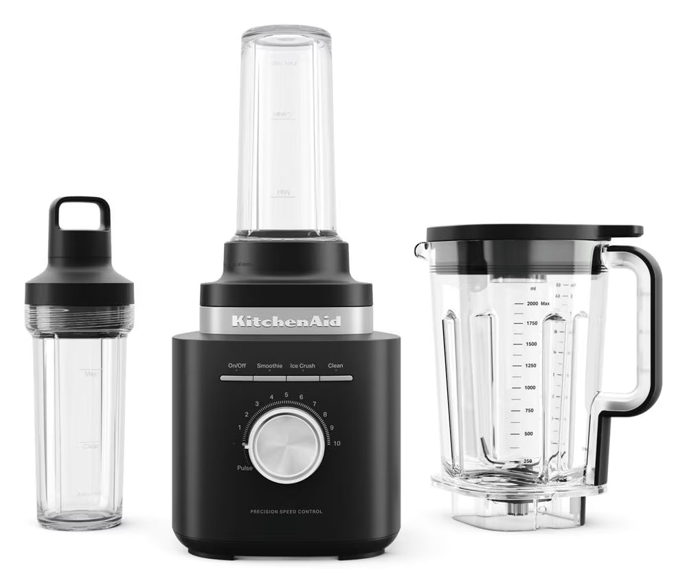 KitchenAid®  Pure Power Blender with Personal Blending Jars – Black Matte