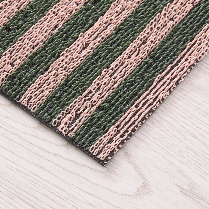 Chilewich Indoor Outdoor Shag Doormat - Breton Stripe /Rectangle / Malibu / 18x28"