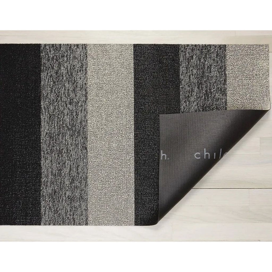 Tapis à poils longs intérieur extérieur Chilewich - Rayure marbrée / Sel et poivre / 24x36"