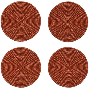 Danica Heirloom Beaded Coasters - Set of 4 / Cinnamon Stick