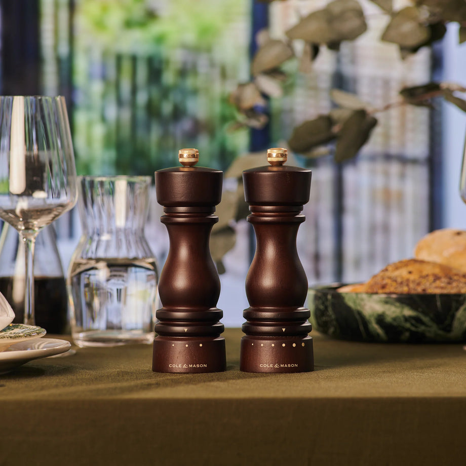 Cole & Mason London Chocolate Wood Salt & Pepper Mill Set