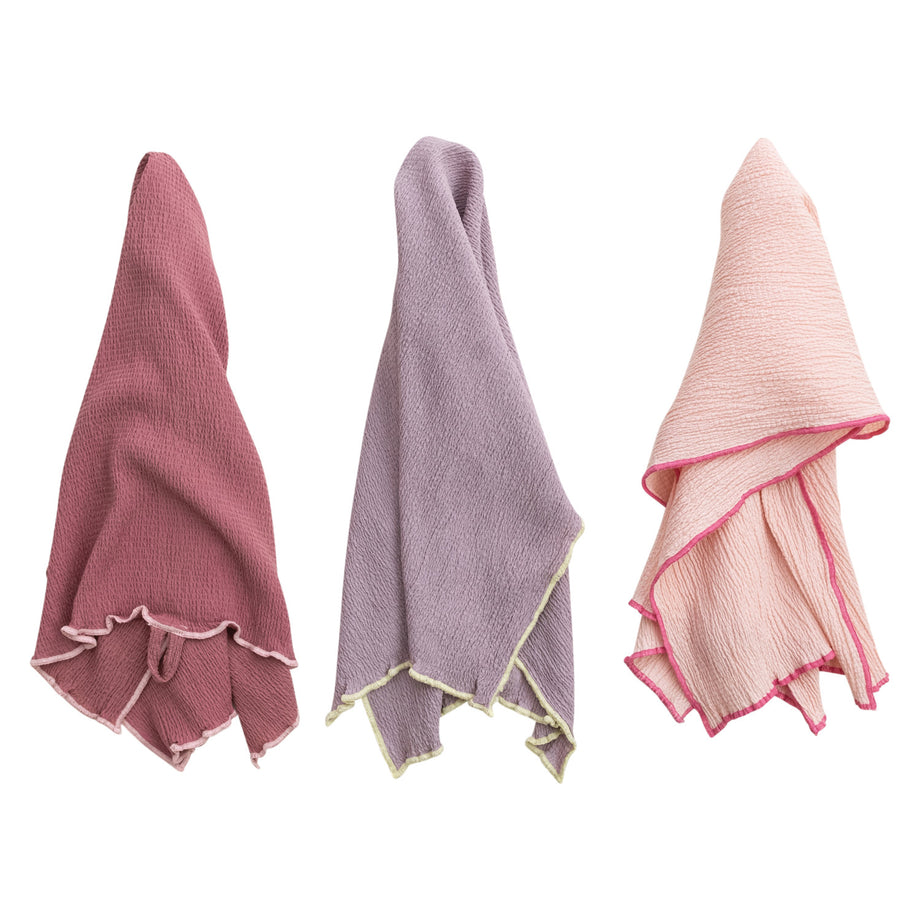 Creative Co-Op Oversized Fabric Tea Towel With Stitched Edge - 3 Color Options