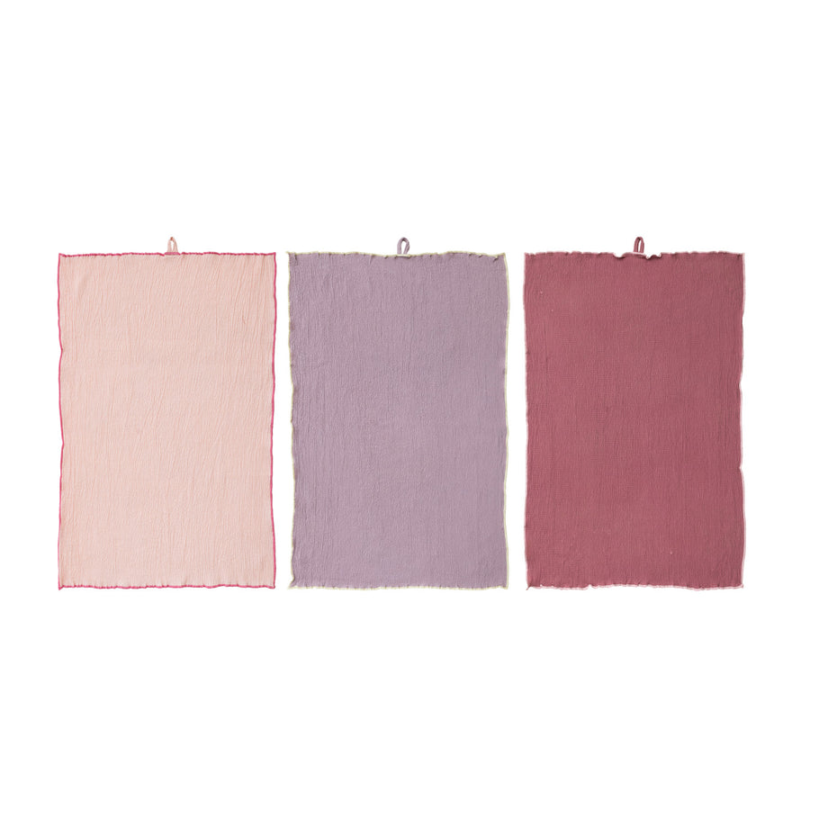 Creative Co-Op Oversized Fabric Tea Towel With Stitched Edge - 3 Color Options
