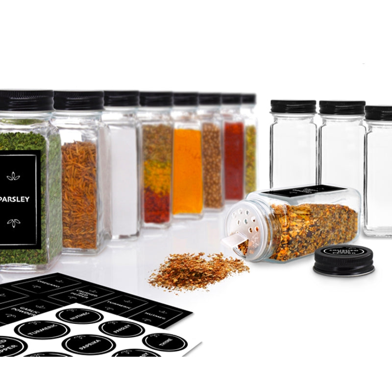 Danesco Spice Jars and Labels - set of 12