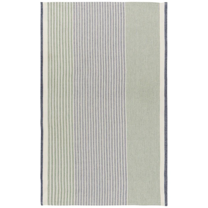 Danica Heirloom Array Stripe Dishtowel - Set of 2 / Jade Green