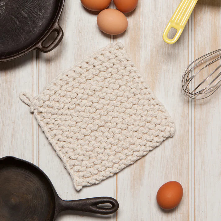Danica Heirloom Knit Potholder - Natural
