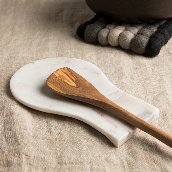 Danica Heirloom Marble Spoon Rest - White