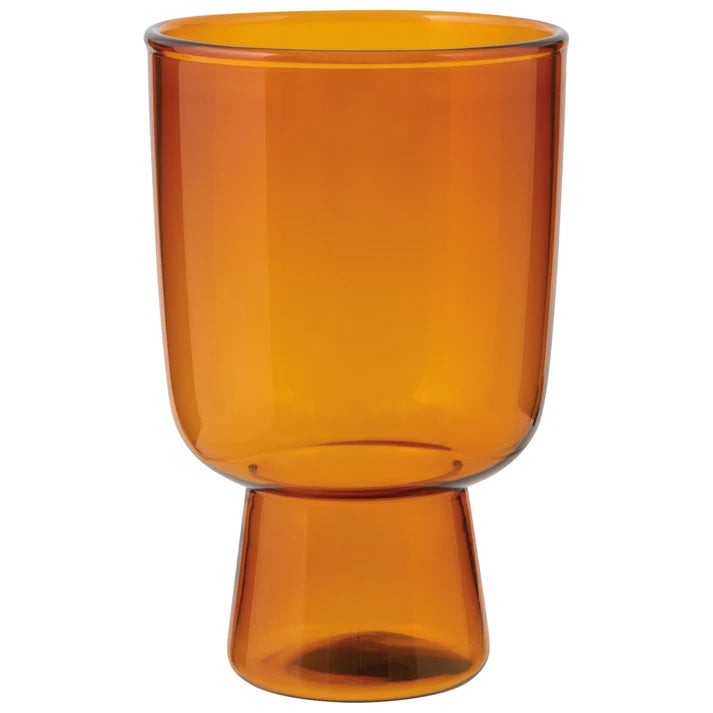 Danica Heirloom Pedestal Glass 11 oz - Amber