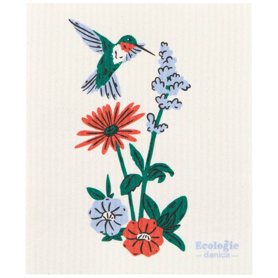 Ecologie Swedish Dishcloth - Hummingbird Floral