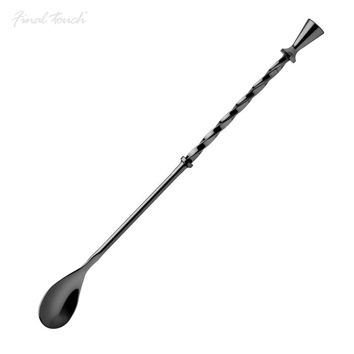 Final Touch Cocktail Mixing Spoon - Black Chrome