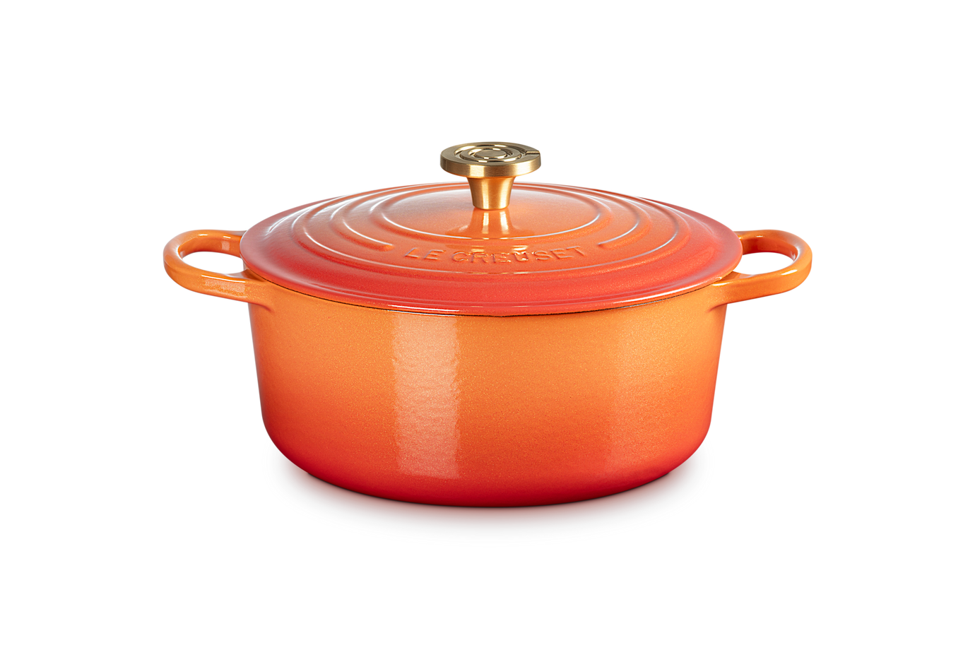 Le Creuset 5.3L Signature Round French Oven -  Flamme Dorée